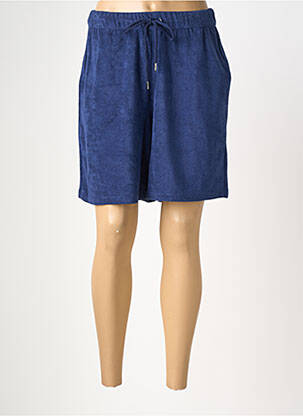 Short coupe large taille haute bleu MAJESTIC FILATURES femme