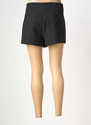 Jupe short tissage popeline noir GANNI femme