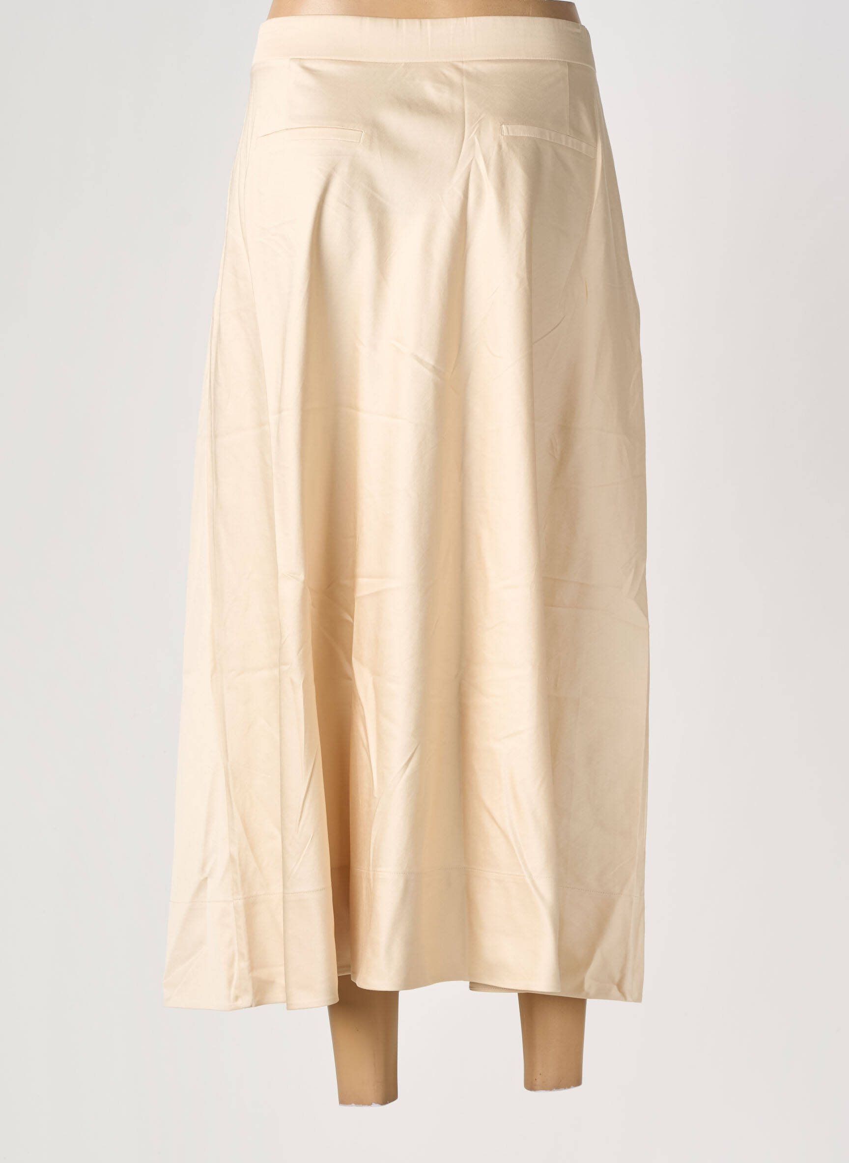 Jupe longue coupe évasée beige HANA SAN femme