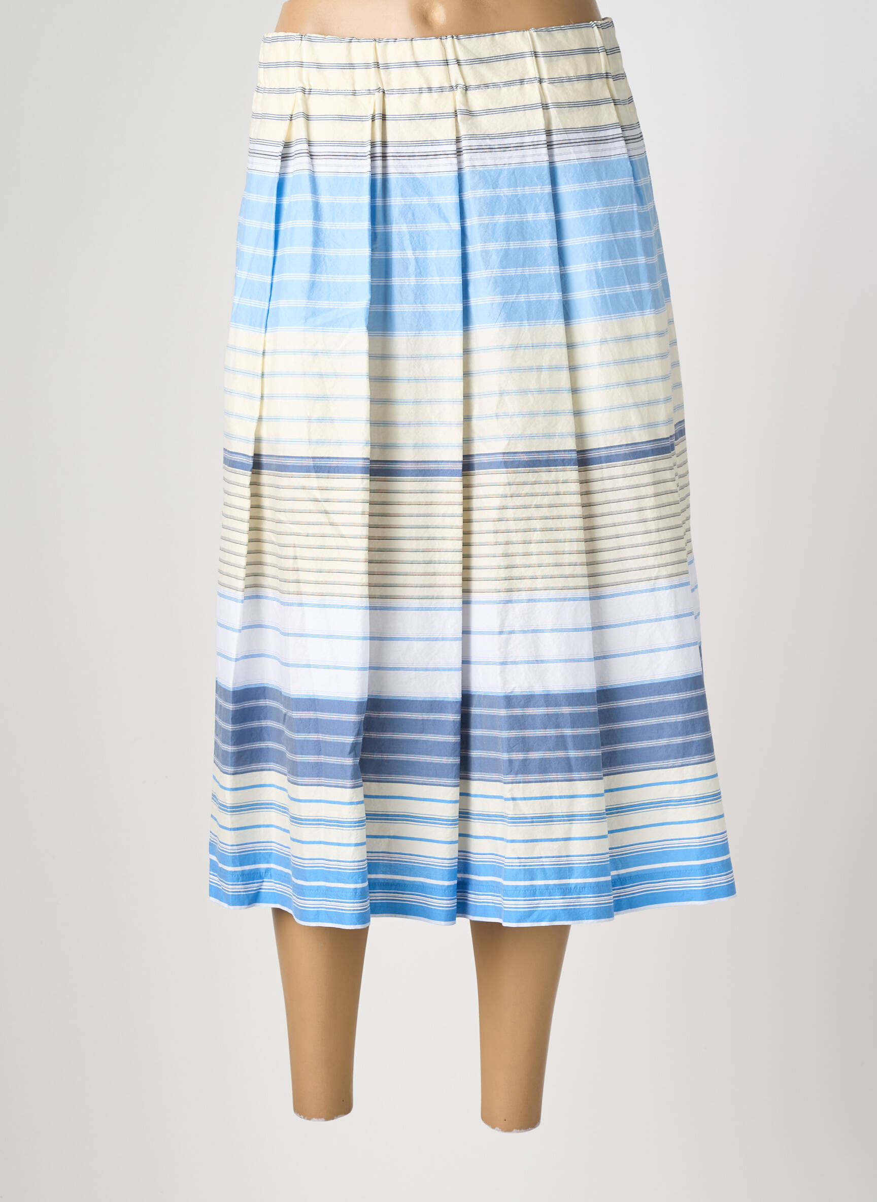 Jupe mi-longue coupe évasée bleu PHISIQUE DU ROLE femme