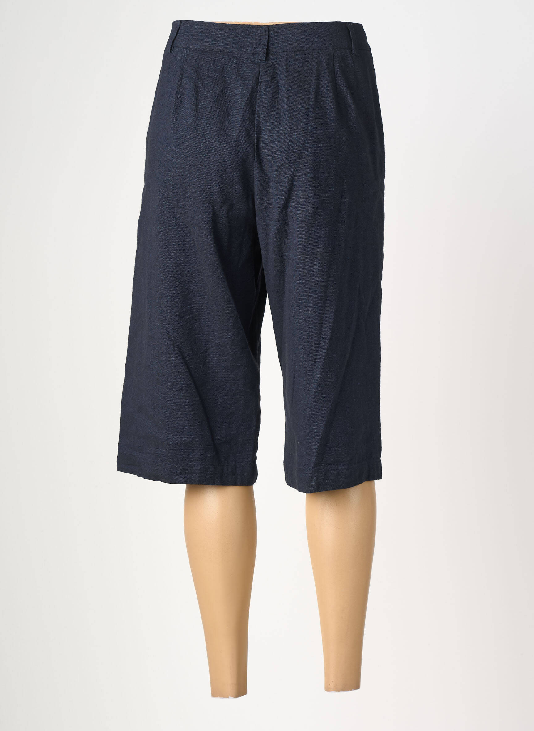 Bermuda taille à pinces taille normale bleu DIEGA femme