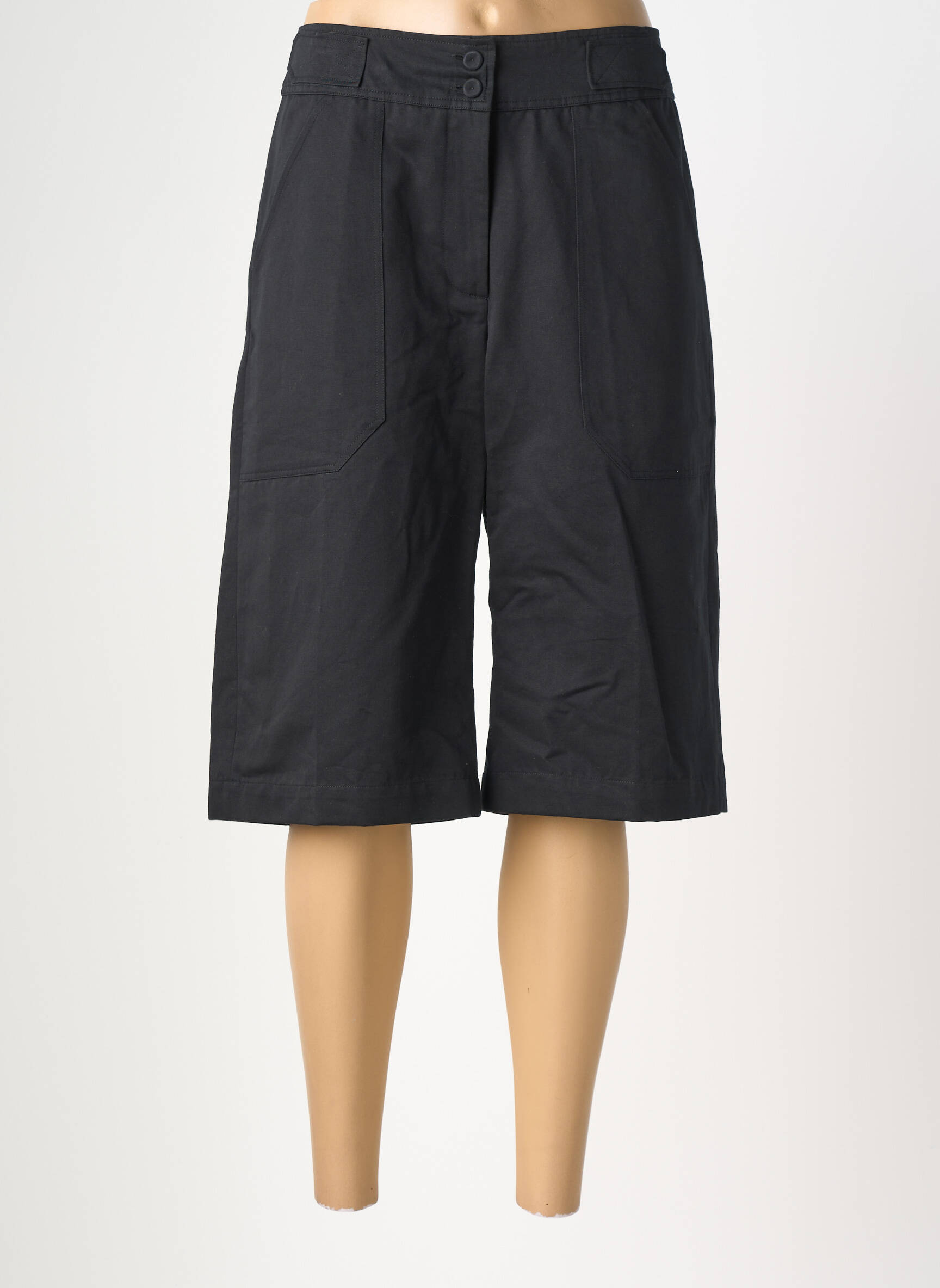 Bermuda taille à pinces taille normale noir DIEGA femme
