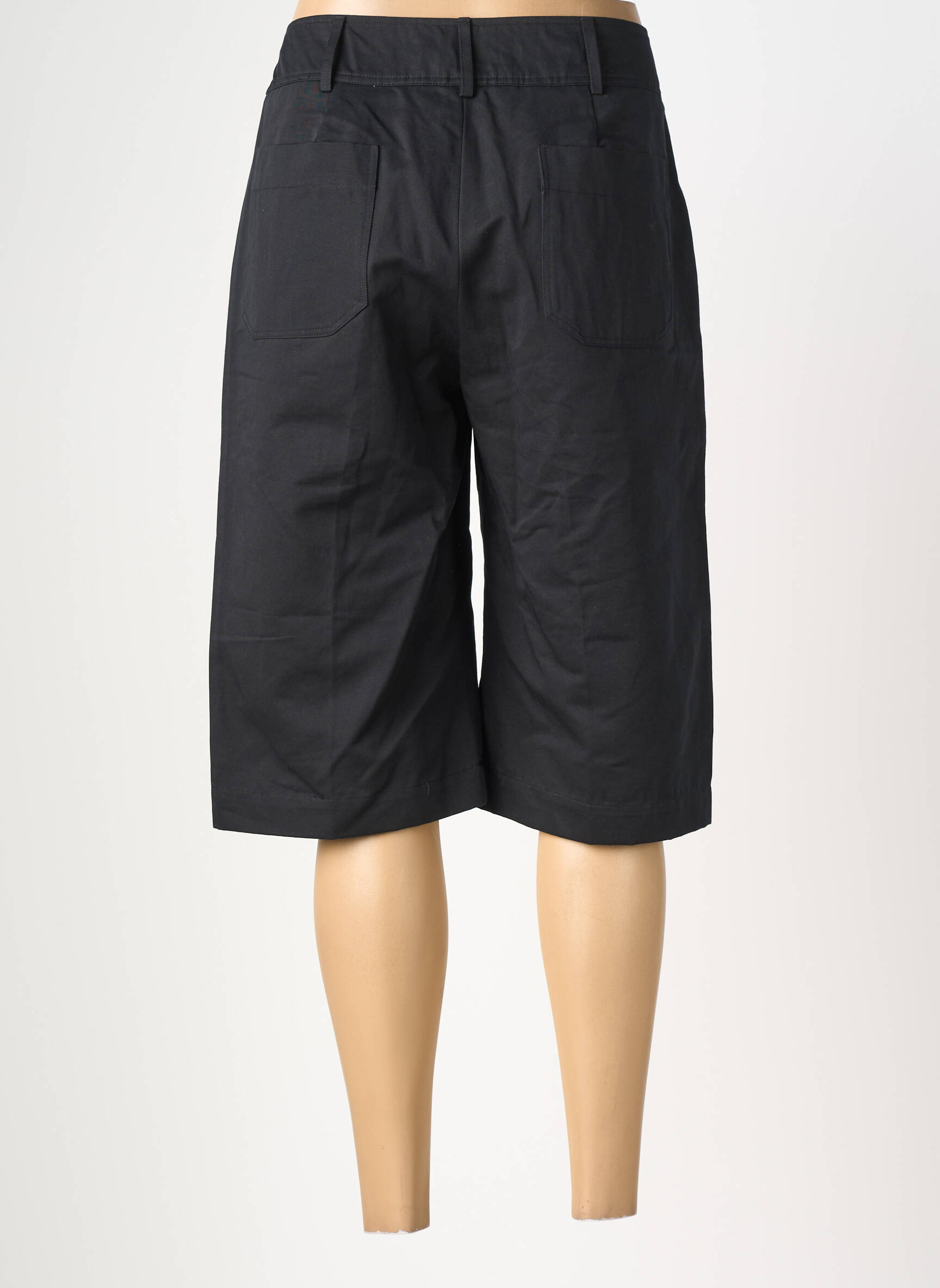 Bermuda taille à pinces taille normale noir DIEGA femme