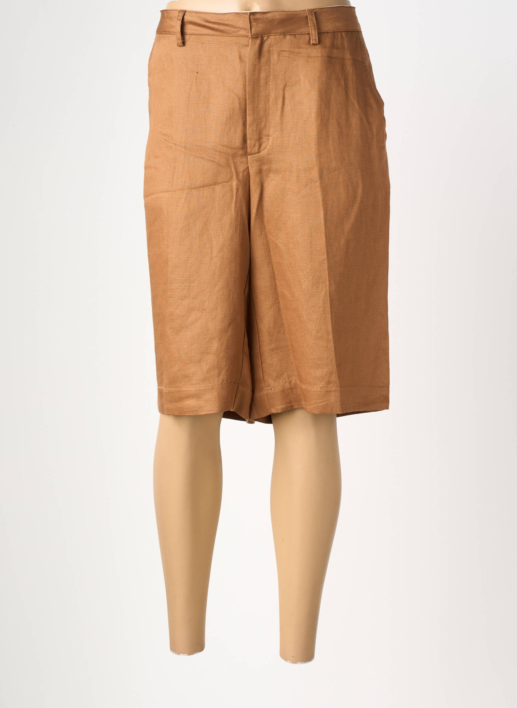 Bermuda taille élastique taille normale marron MKT STUDIO femme