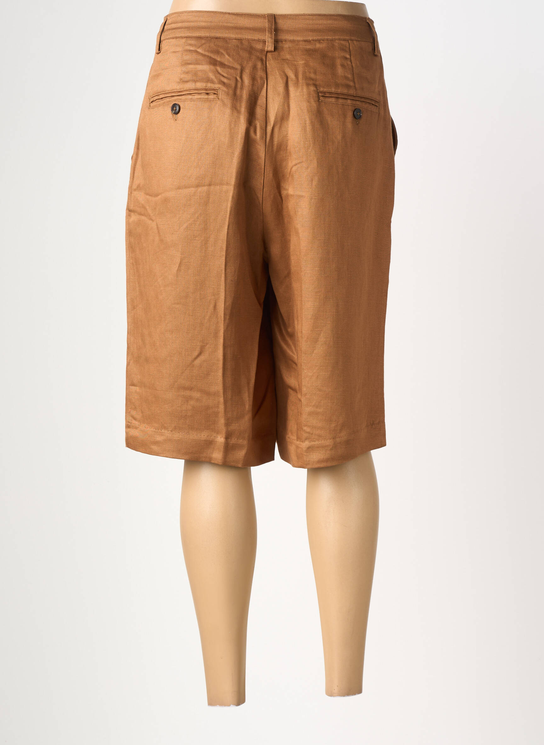 Bermuda taille élastique taille normale marron MKT STUDIO femme