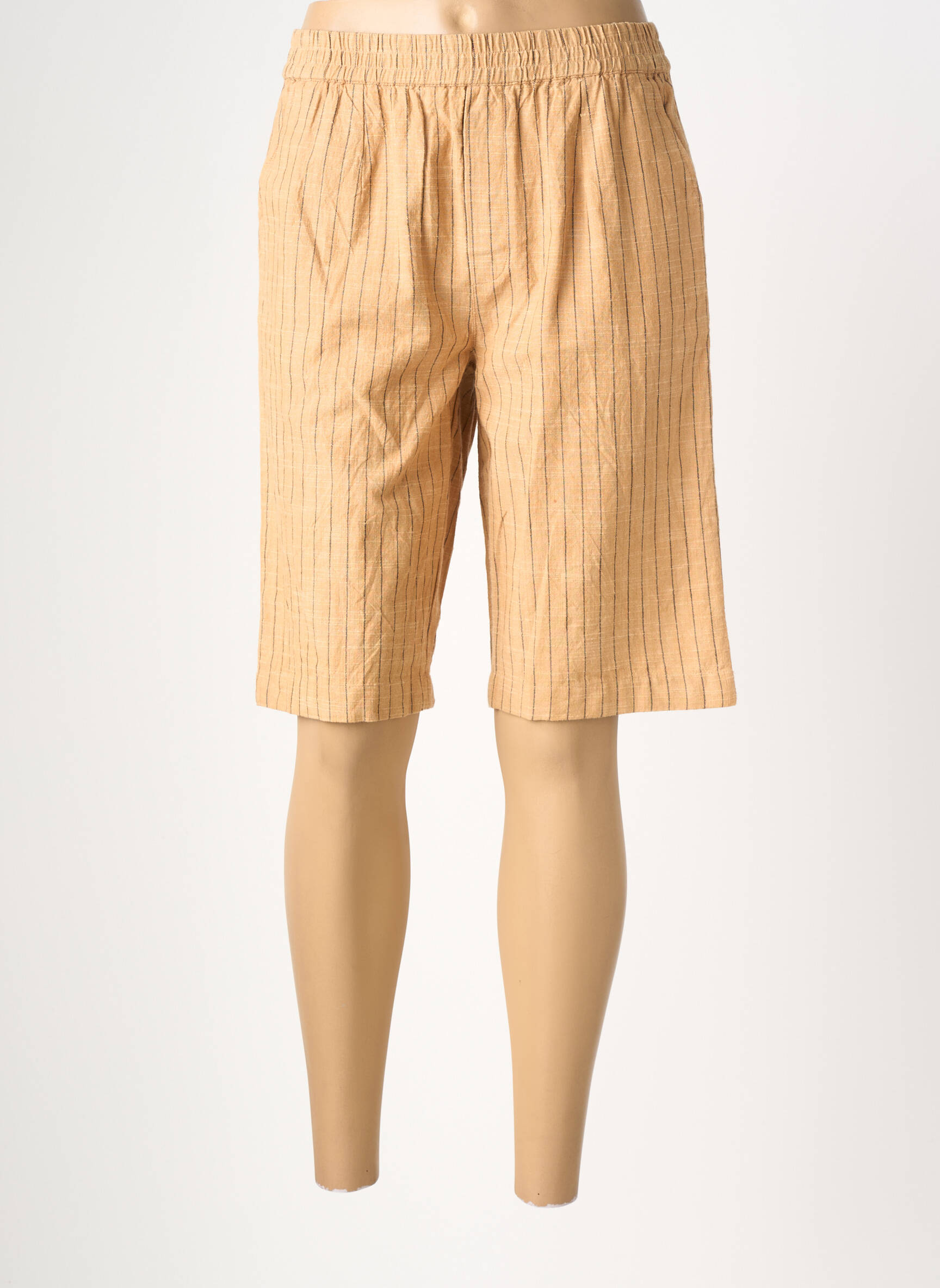 Bermuda taille élastique taille normale beige MKT STUDIO femme