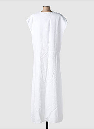 Robe longue manches courtes manches courtes blanc SAMSOE & SAMSOE femme