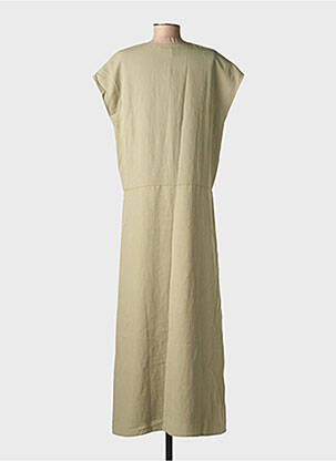 Robe longue manches courtes manches courtes vert SAMSOE & SAMSOE femme
