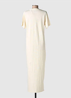Robe longue manches courtes manches courtes beige NEWTONE femme
