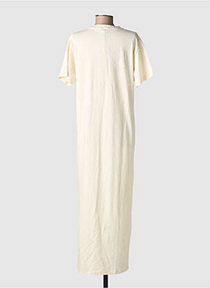 Robe longue manches courtes manches courtes beige NEWTONE femme