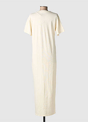 Robe longue manches courtes manches courtes beige NEWTONE femme