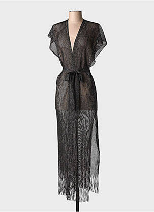 Gilet manches courtes col v noir BELIZA femme