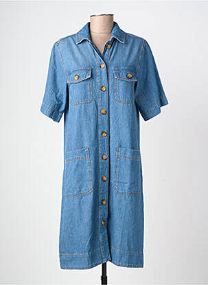 Robe mi-longue manches courtes manches courtes bleu GERARD DAREL femme