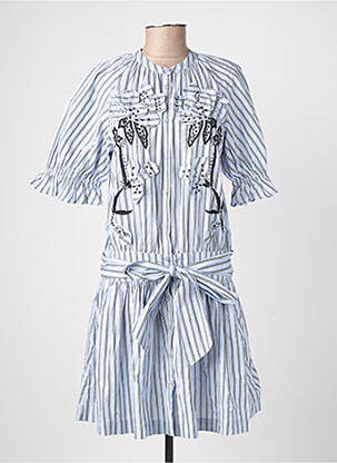 Robe courte manches 3/4 manches 3/4 bleu ESSENTIEL ANTWERP femme