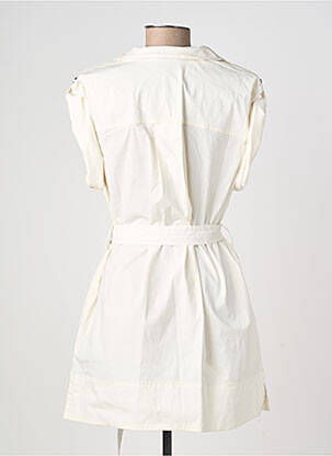 Robe courte manches courtes manches courtes beige GANNI femme