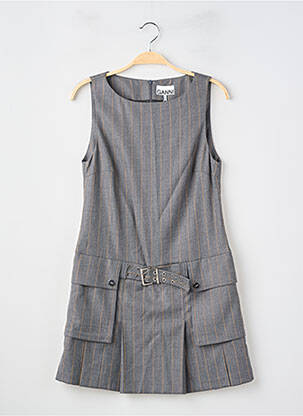 Robe courte sans manche sans manche gris GANNI femme