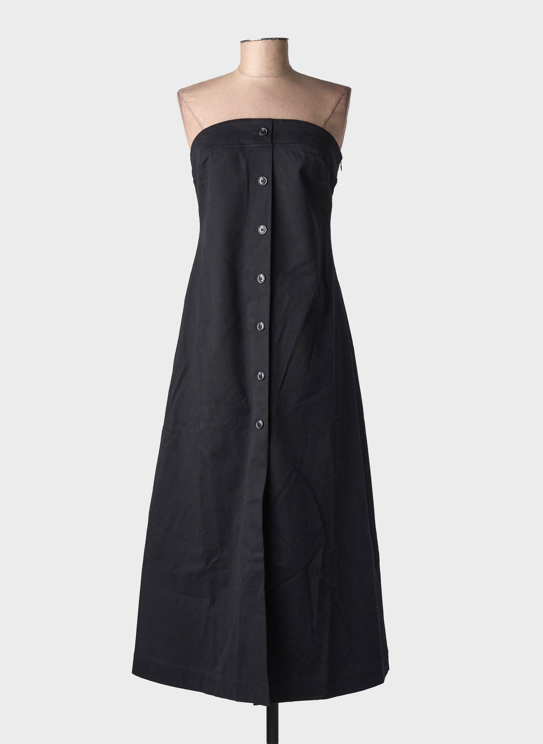 Robe mi-longue sans manche sans manche noir SAMSOE & SAMSOE femme