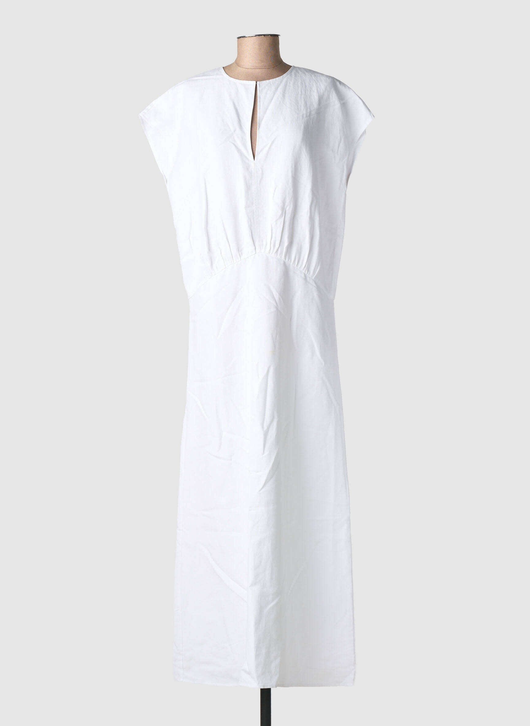 Robe longue manches courtes manches courtes blanc SAMSOE & SAMSOE femme
