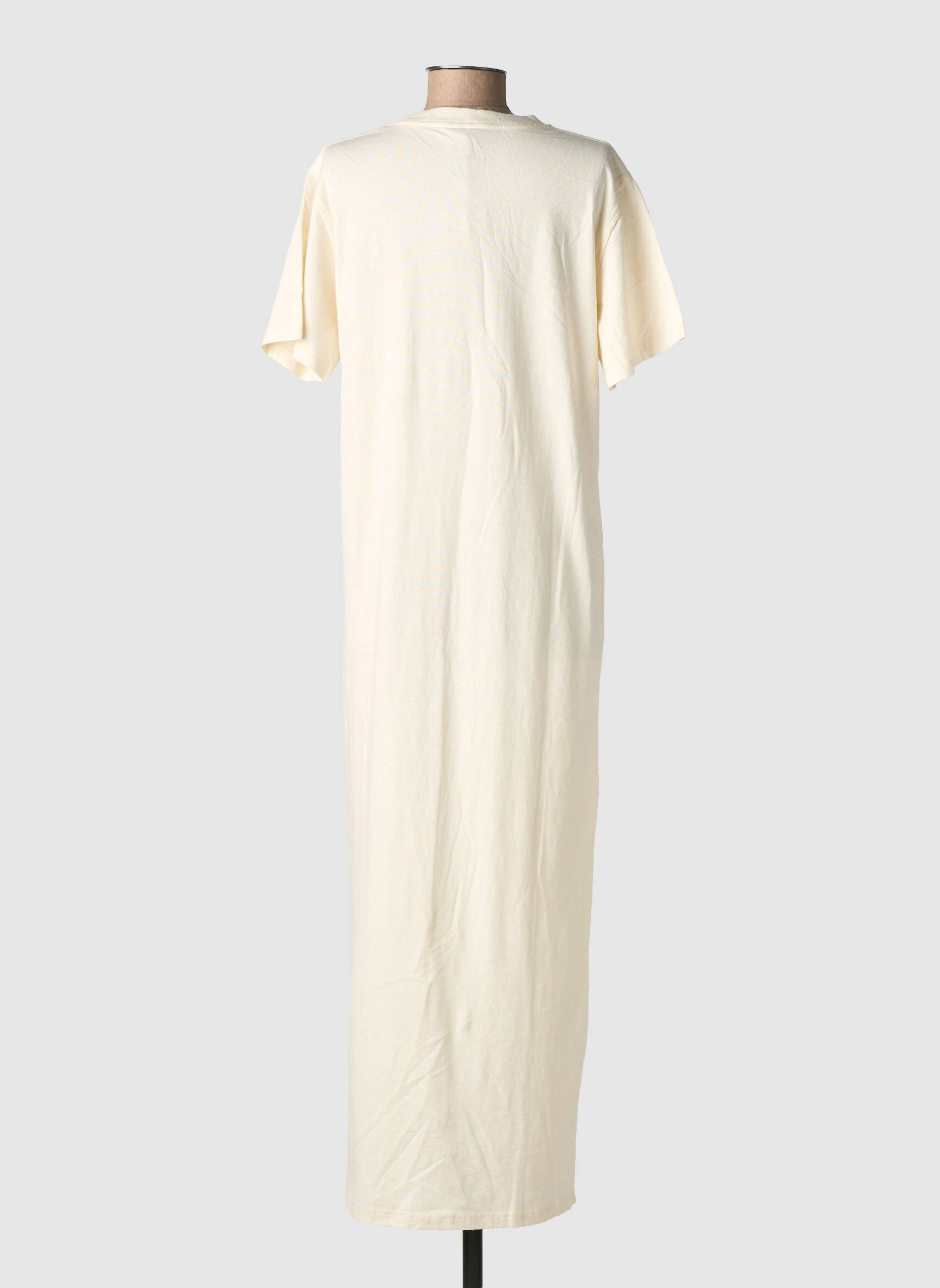 Robe longue manches courtes manches courtes beige NEWTONE femme