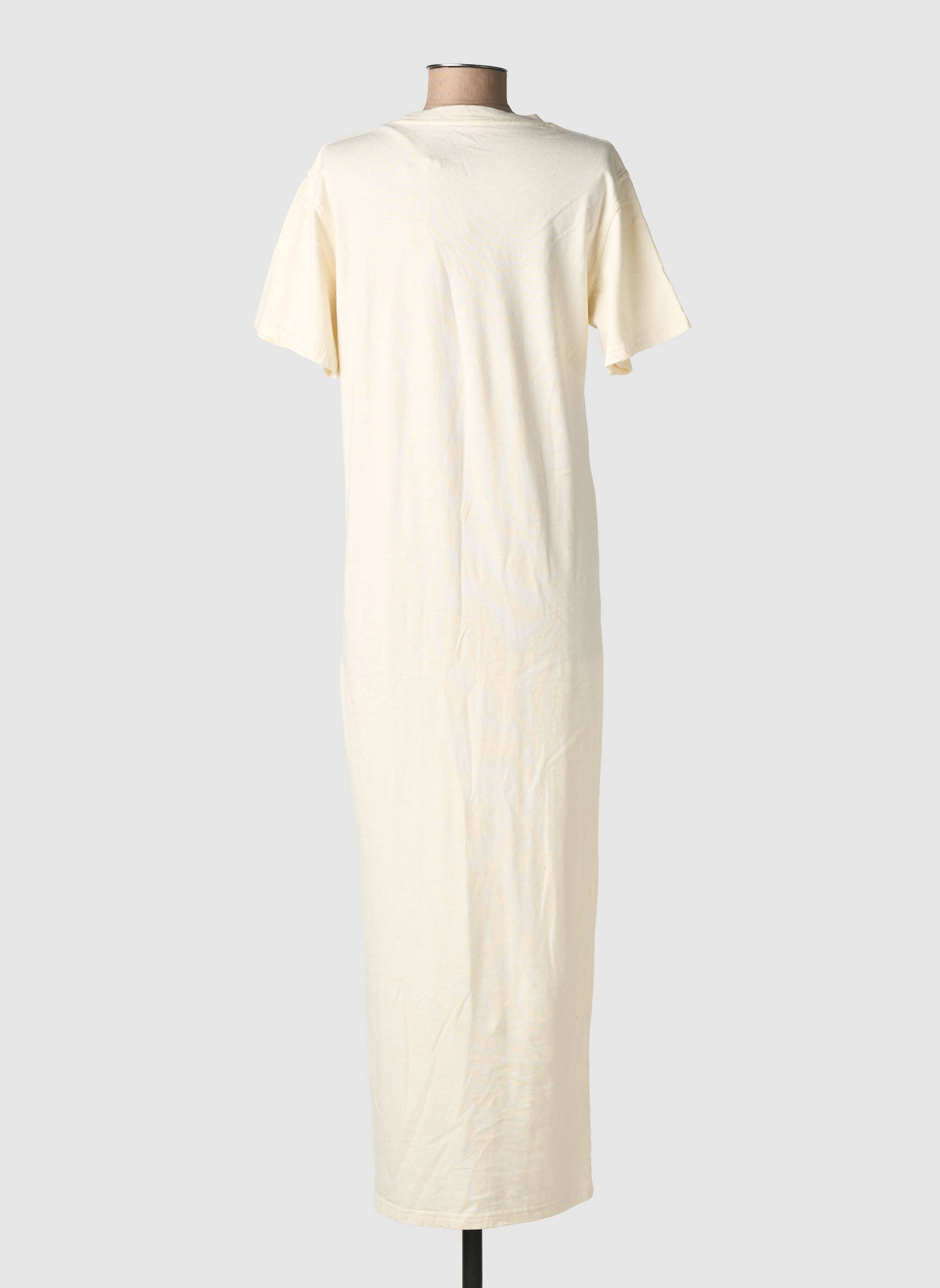 Robe longue manches courtes manches courtes beige NEWTONE femme