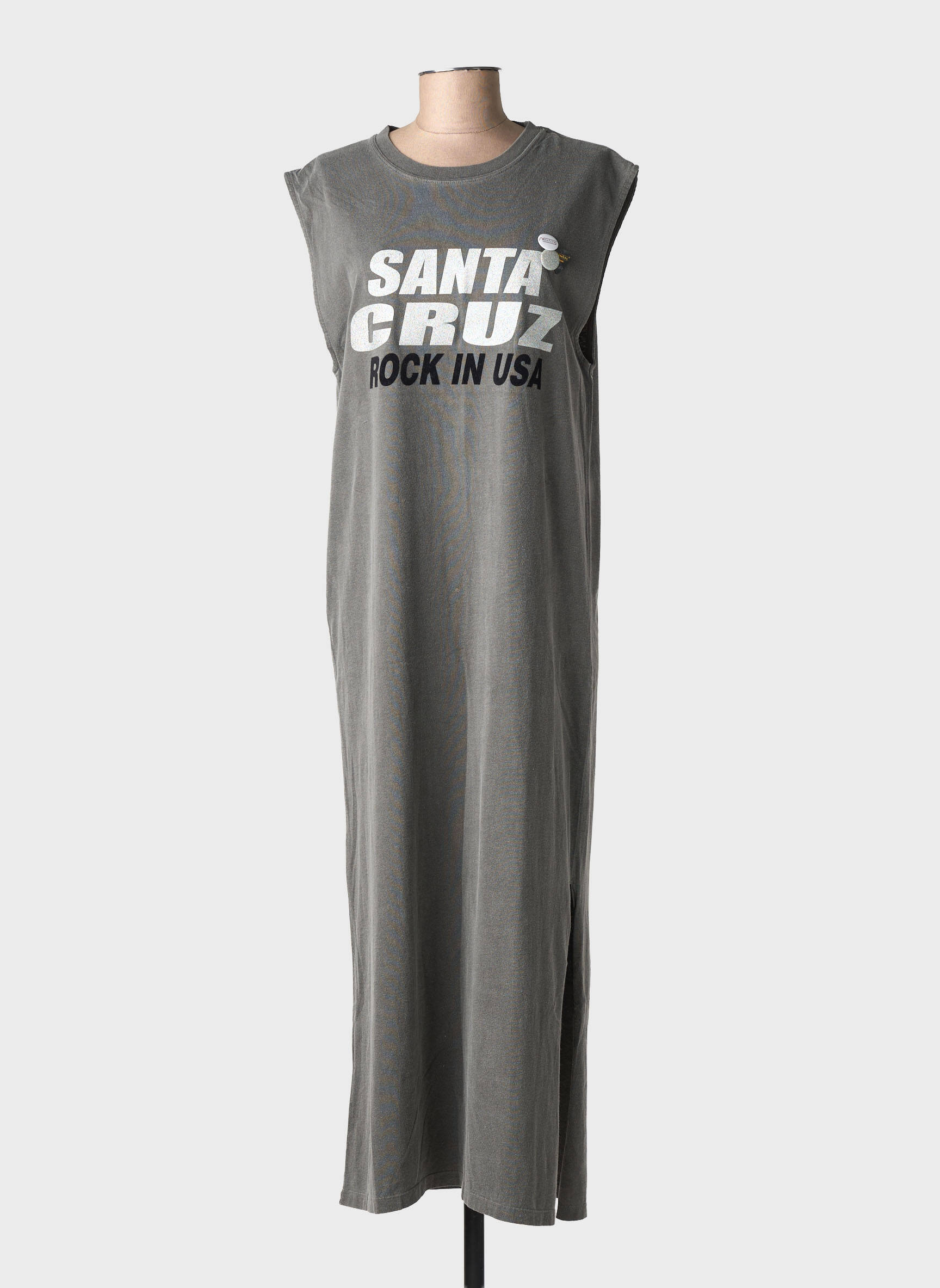 Robe longue sans manche sans manche gris NEWTONE femme