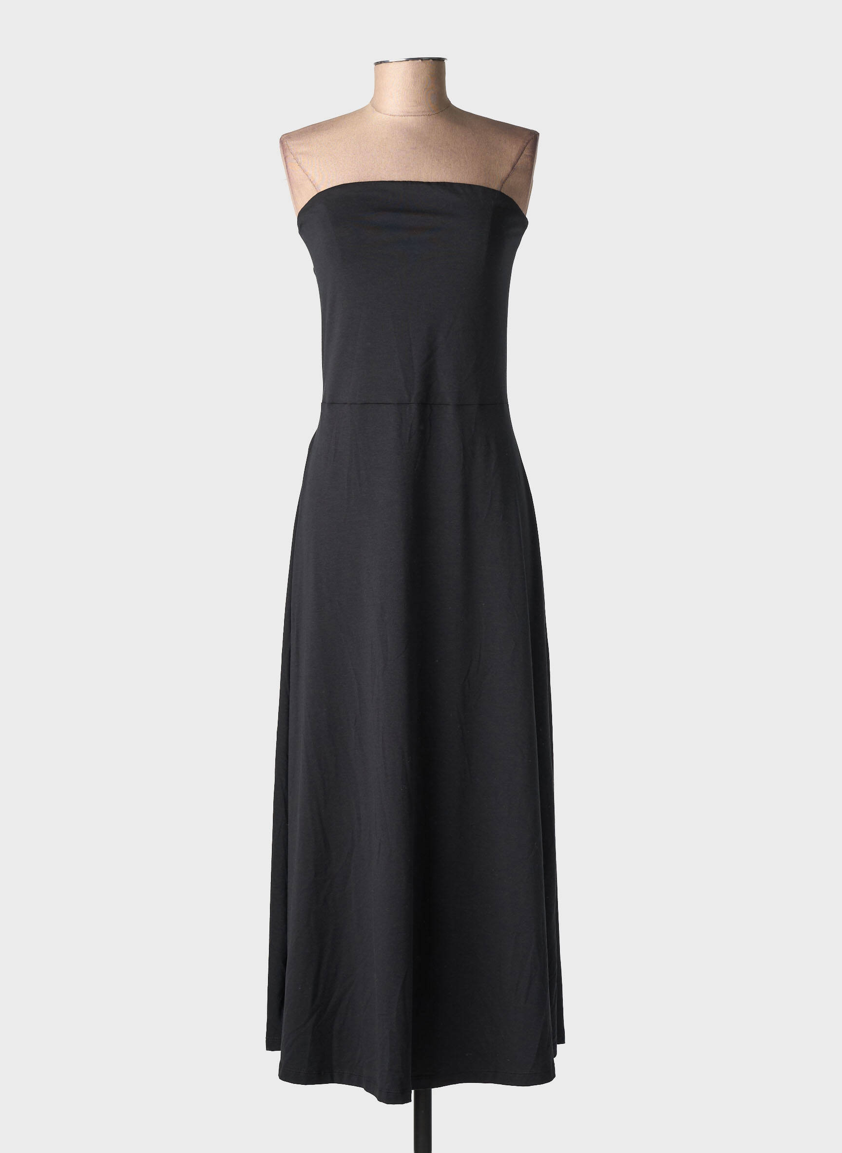 Robe longue sans manche sans manche noir BELIZA femme