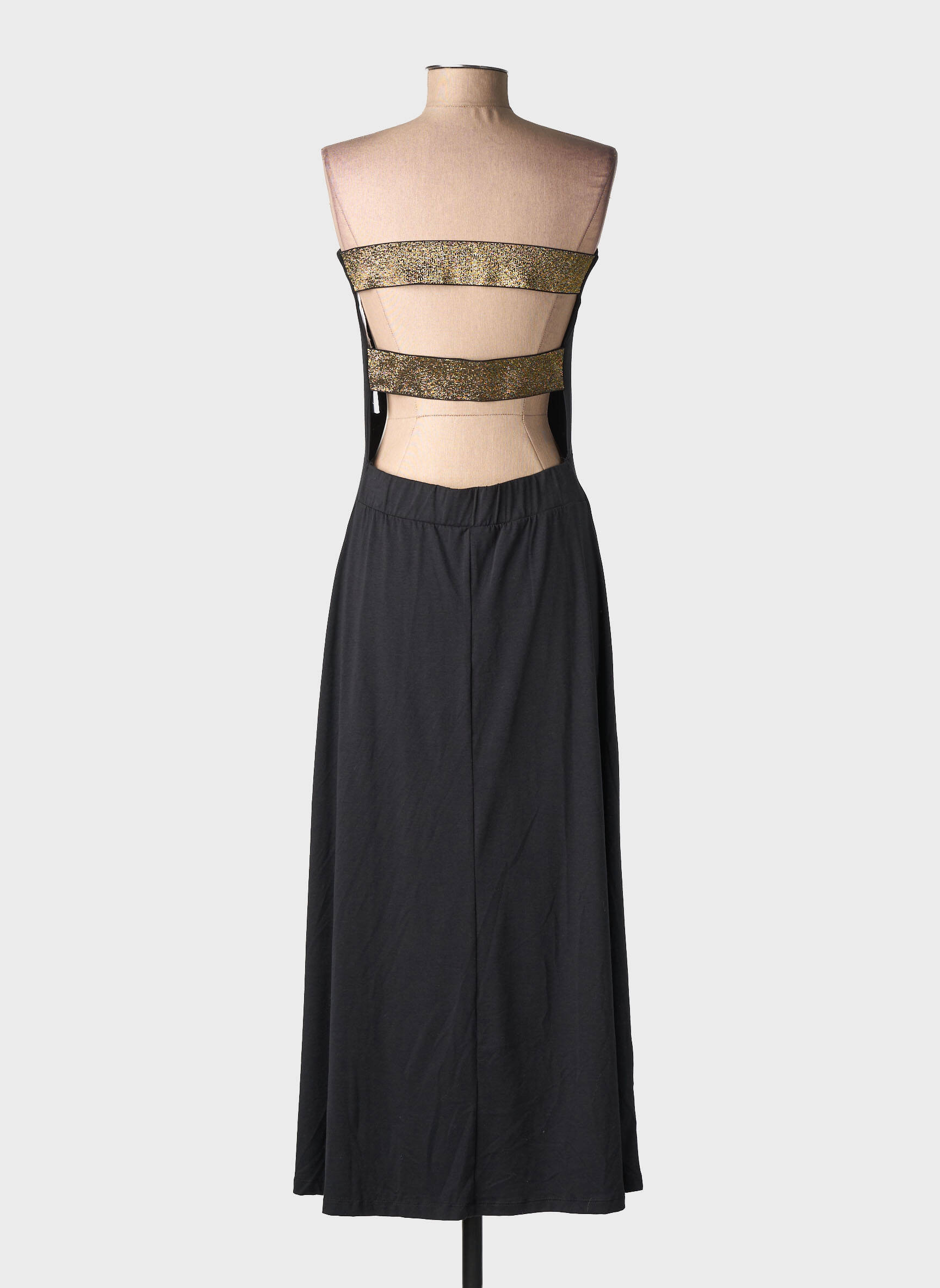 Robe longue sans manche sans manche noir BELIZA femme