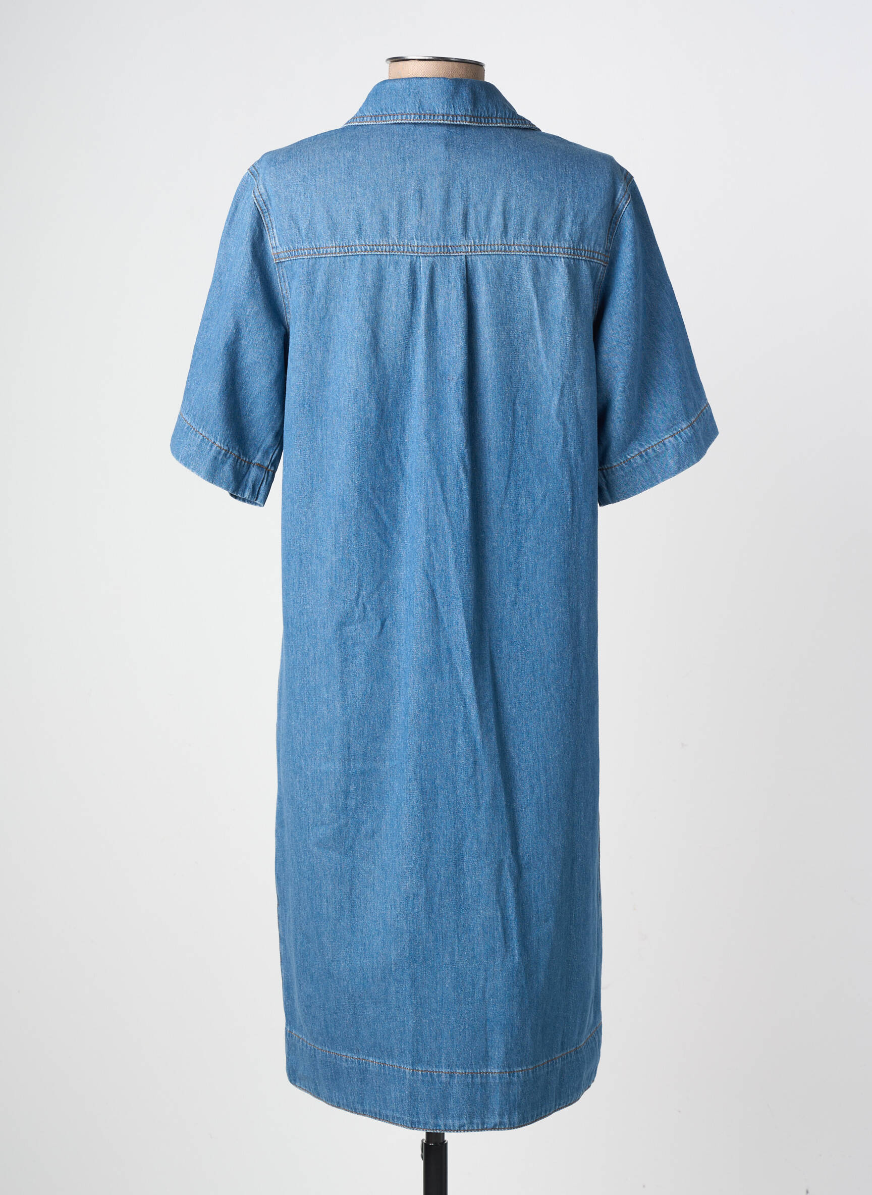Robe mi-longue manches courtes manches courtes bleu GERARD DAREL femme