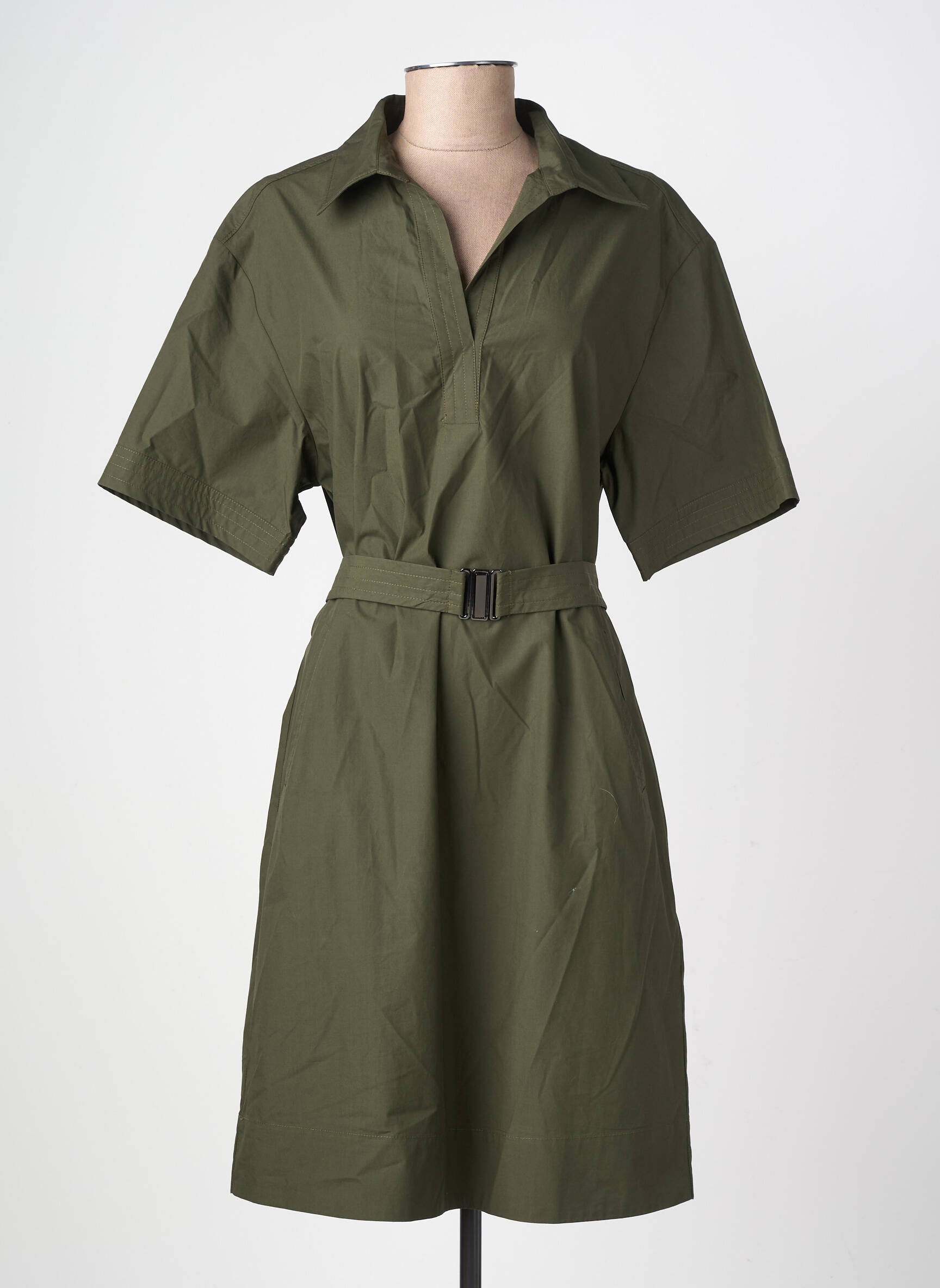 Robe mi-longue manches courtes manches courtes vert GERARD DAREL femme