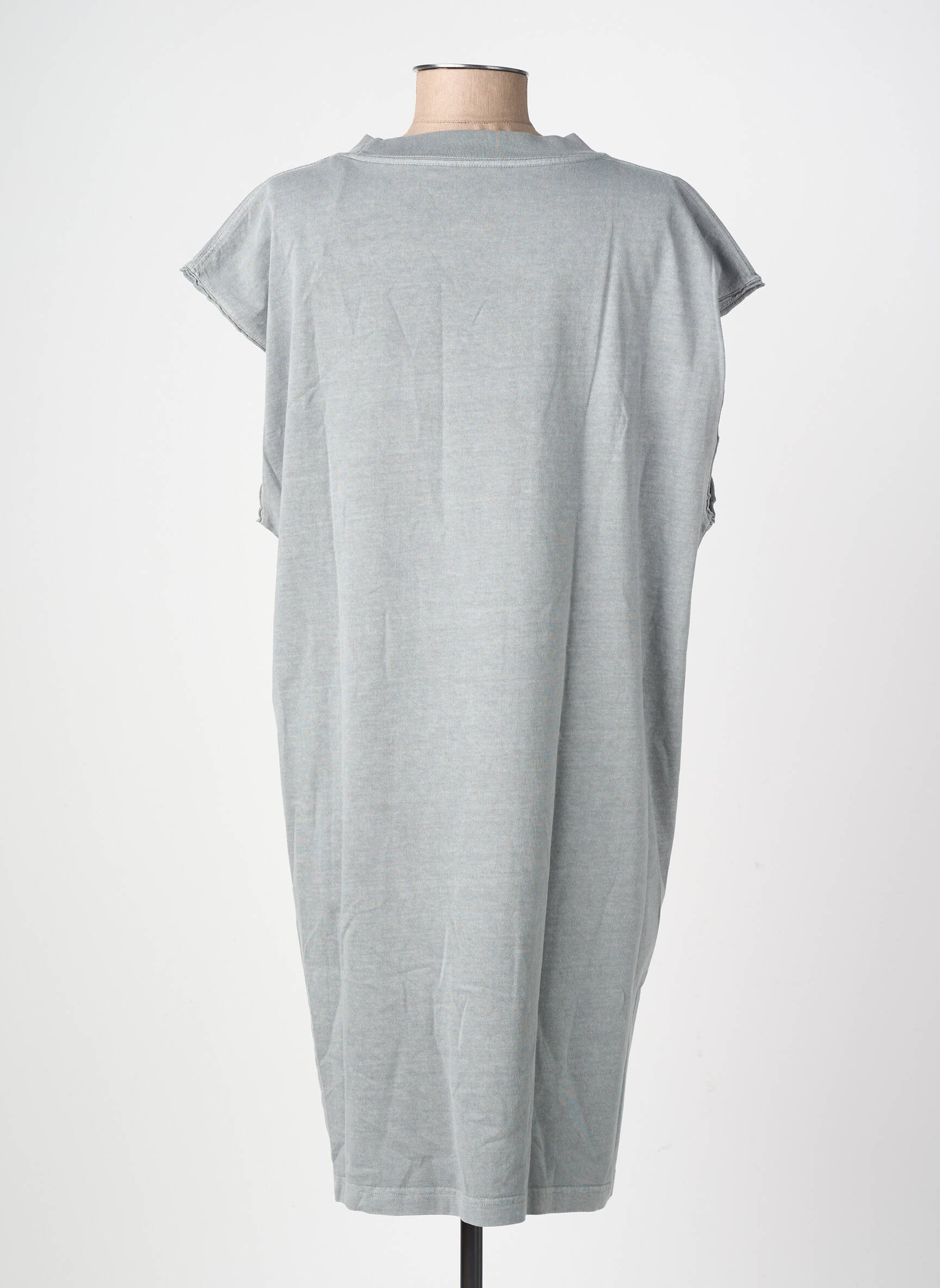 Robe courte manches courtes manches courtes gris NEWTONE femme
