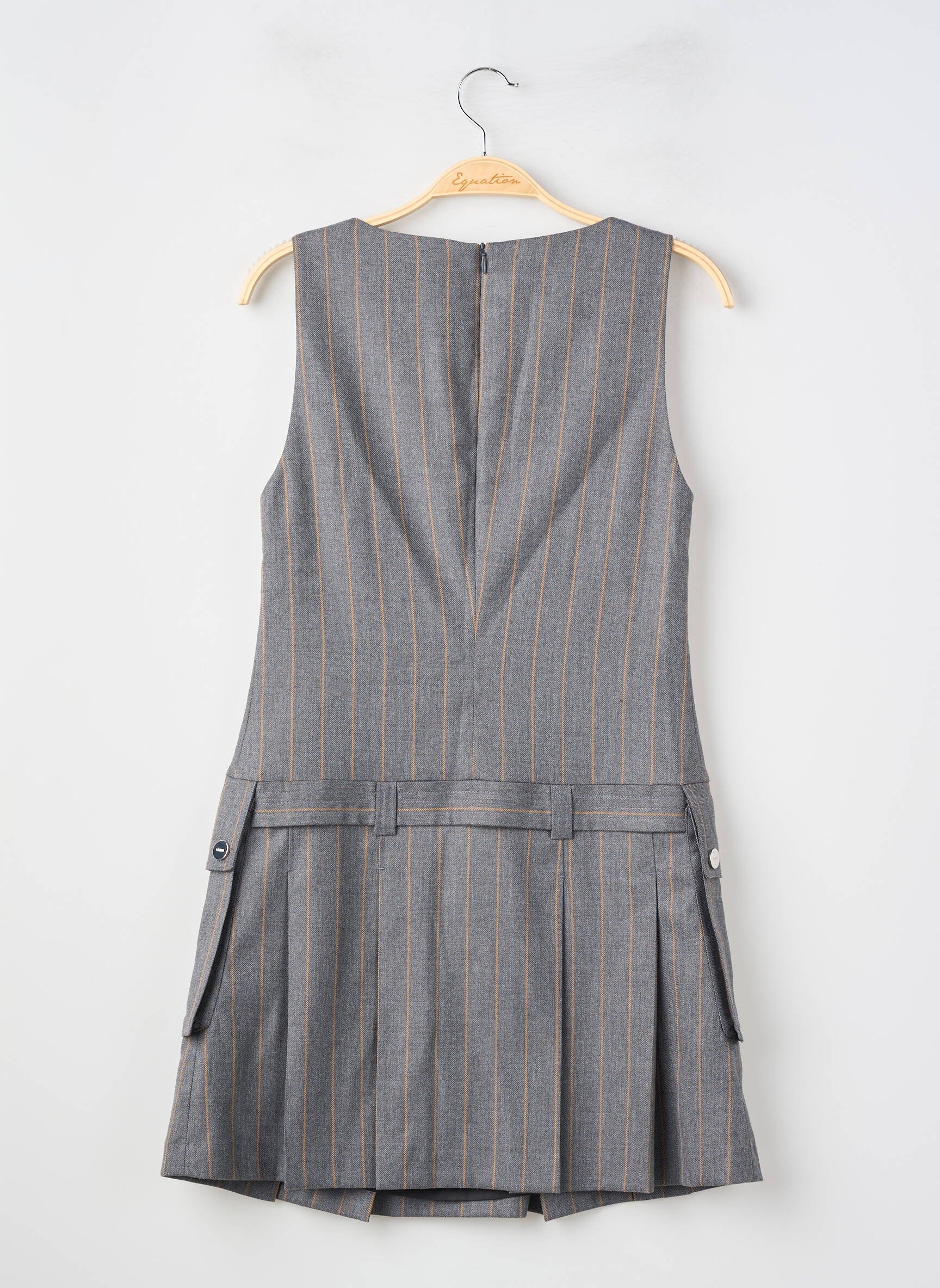 Robe courte sans manche sans manche gris GANNI femme