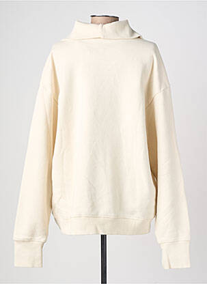 Sweat-shirt tissage jersey manches longues blanc NEWTONE femme