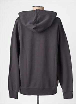 Sweat-shirt à capuche tissage jersey manches longues gris GANNI femme