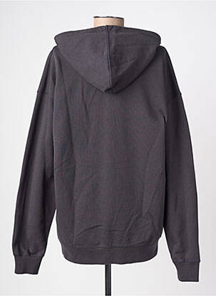 Sweat-shirt à capuche tissage jersey manches longues gris GANNI femme