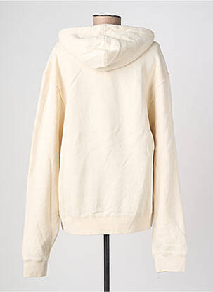 Sweat-shirt à capuche tissage jersey manches longues blanc NEWTONE femme