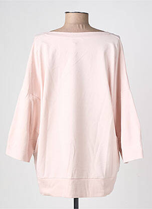 Sweat-shirt tissage jersey manches 3/4 rose HANA SAN femme