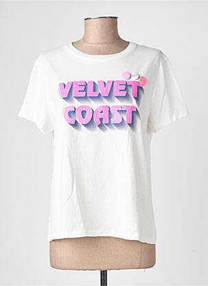 T-shirt coupe droite manches courtes blanc NEWTONE femme
