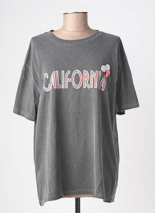 T-shirt coupe droite manches courtes gris NEWTONE femme