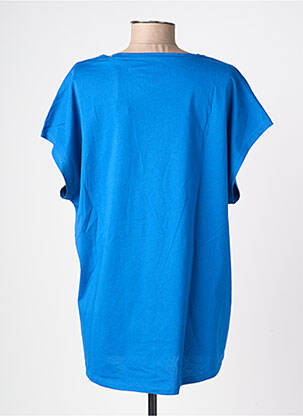 T-shirt col v manches courtes bleu NEWTONE femme