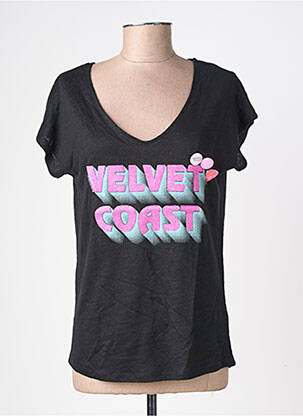 T-shirt coupe droite manches courtes noir NEWTONE femme
