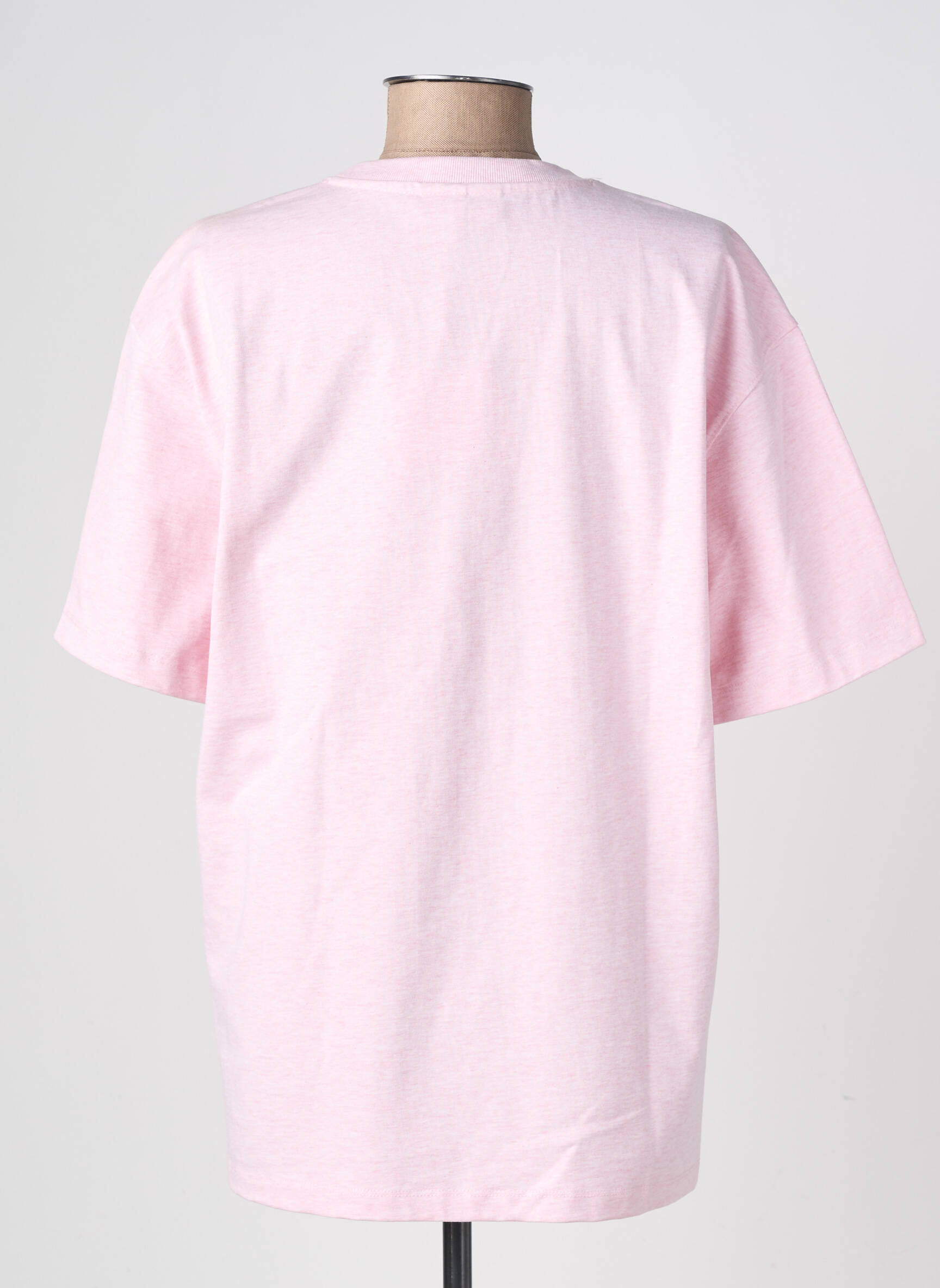 T-shirt coupe droite manches courtes rose GANNI femme