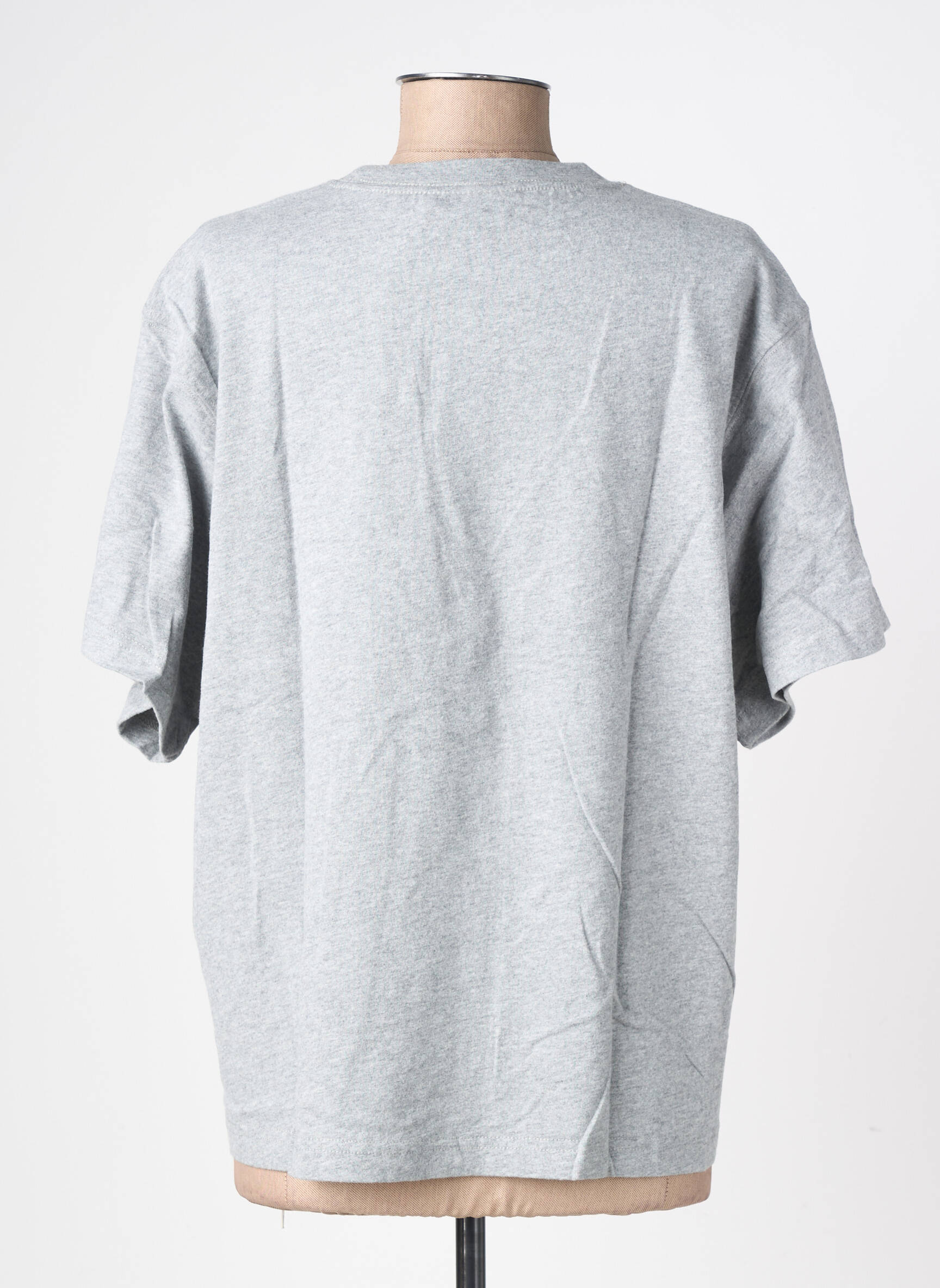 T-shirt coupe droite manches courtes gris LOVE STORIES femme