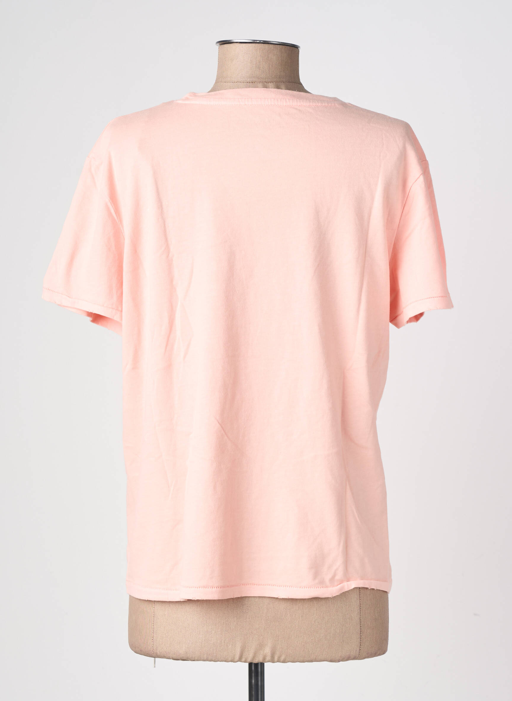 T-shirt coupe droite manches courtes rose NEWTONE femme