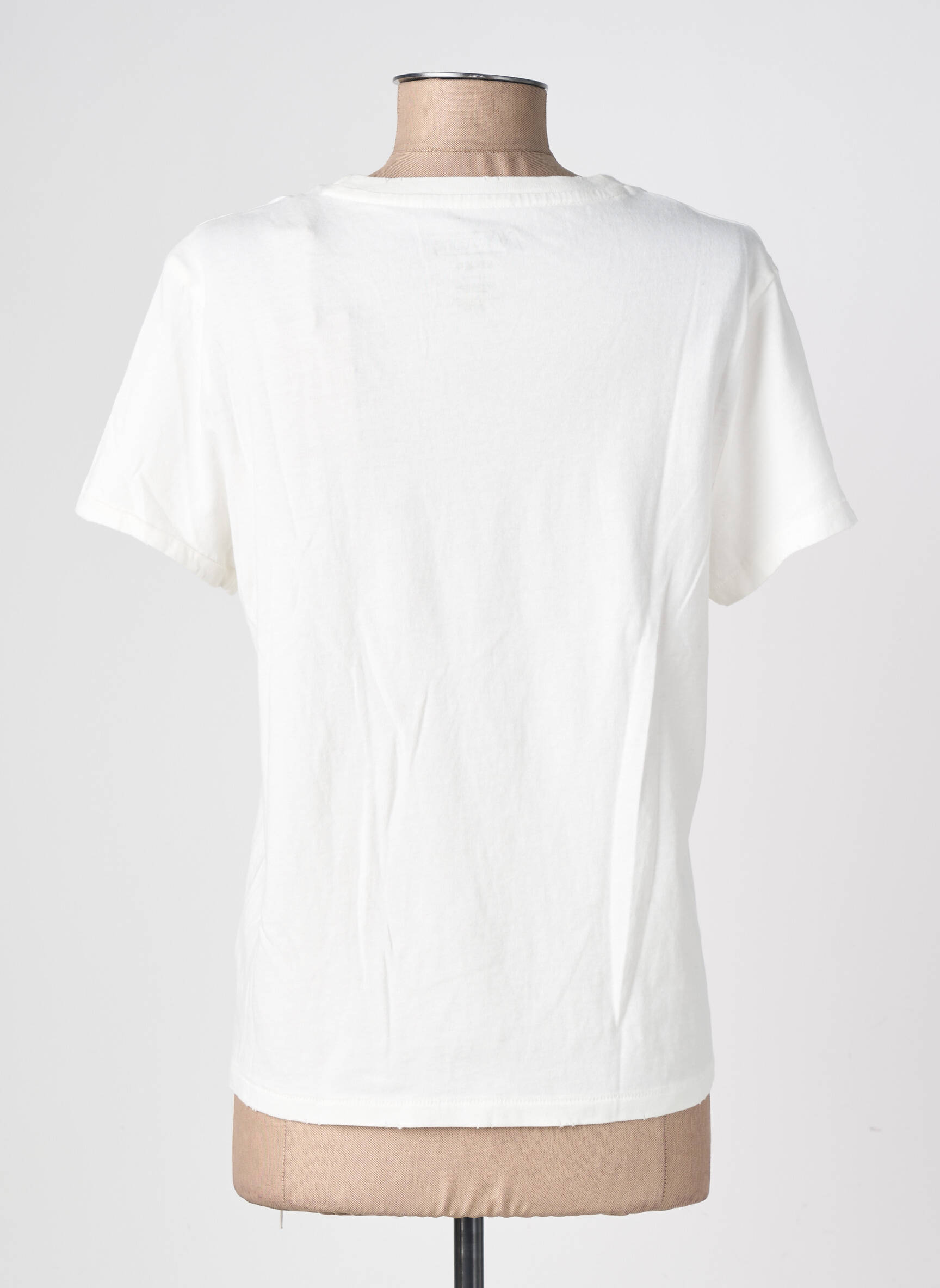 T-shirt coupe droite manches courtes blanc NEWTONE femme