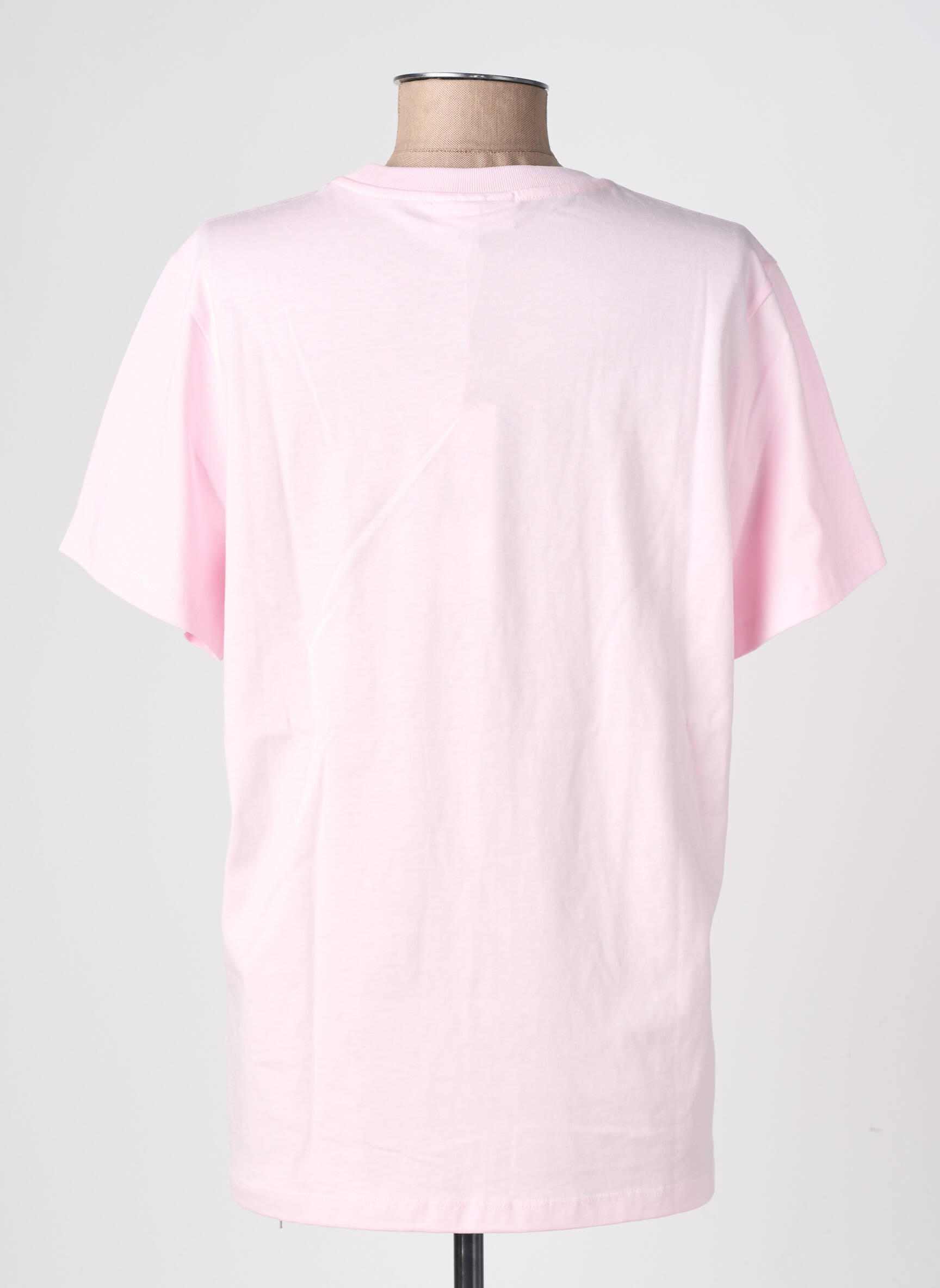 T-shirt coupe droite manches courtes rose GANNI femme