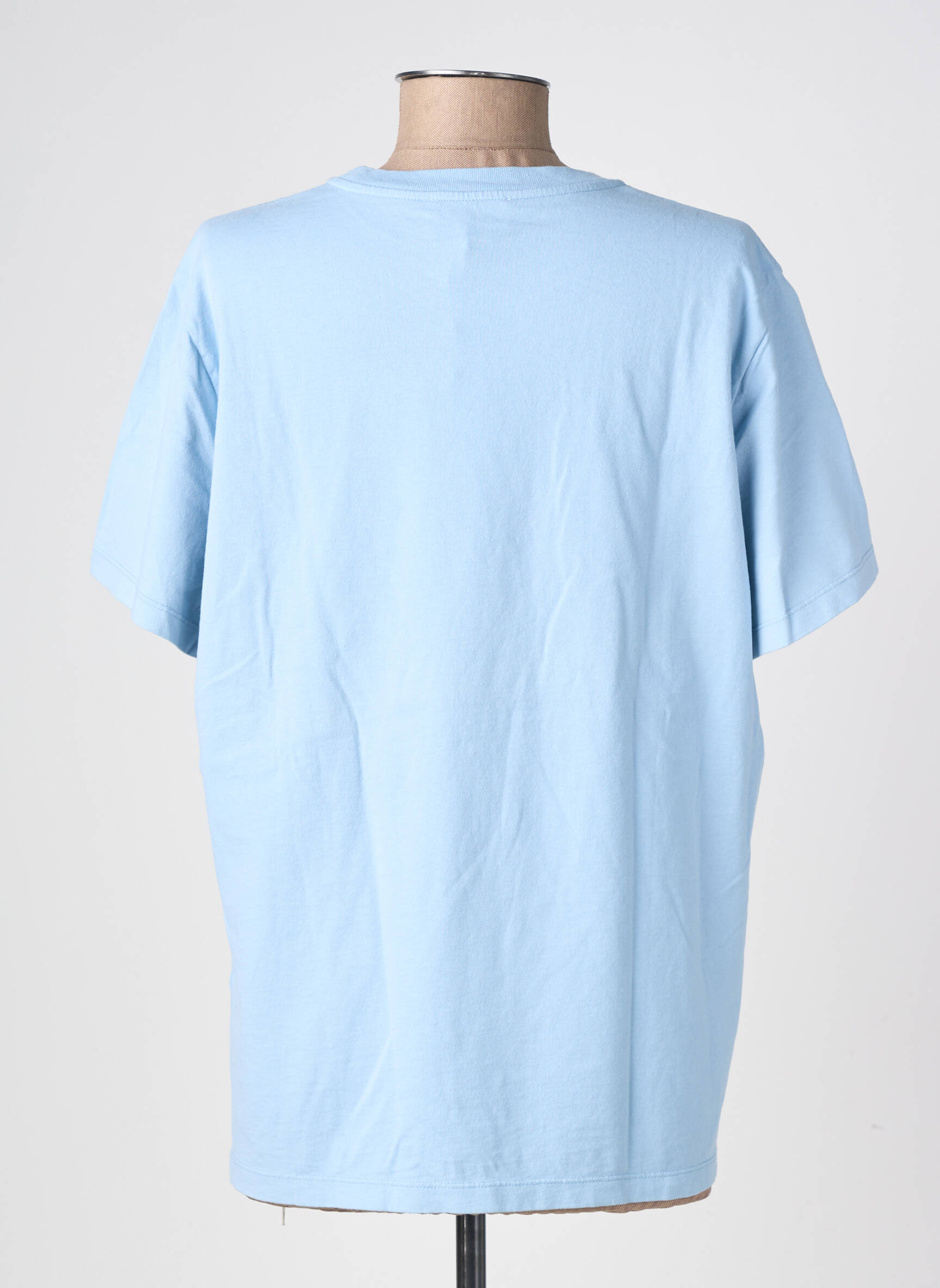 T-shirt coupe droite manches courtes bleu GANNI femme
