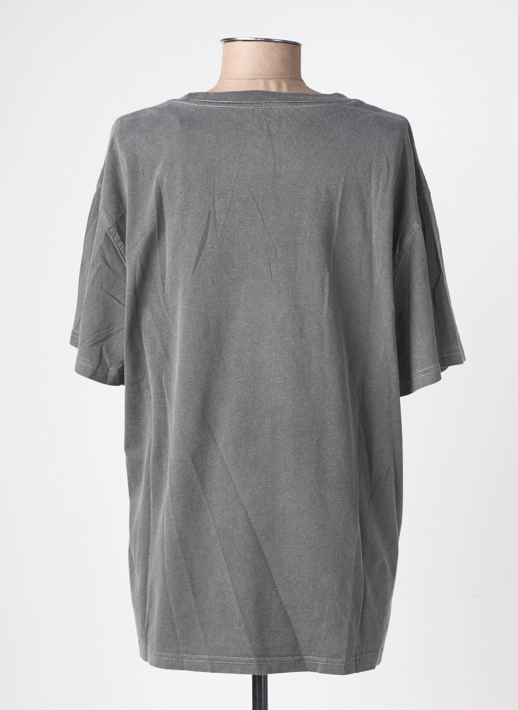 T-shirt coupe droite manches courtes gris NEWTONE femme
