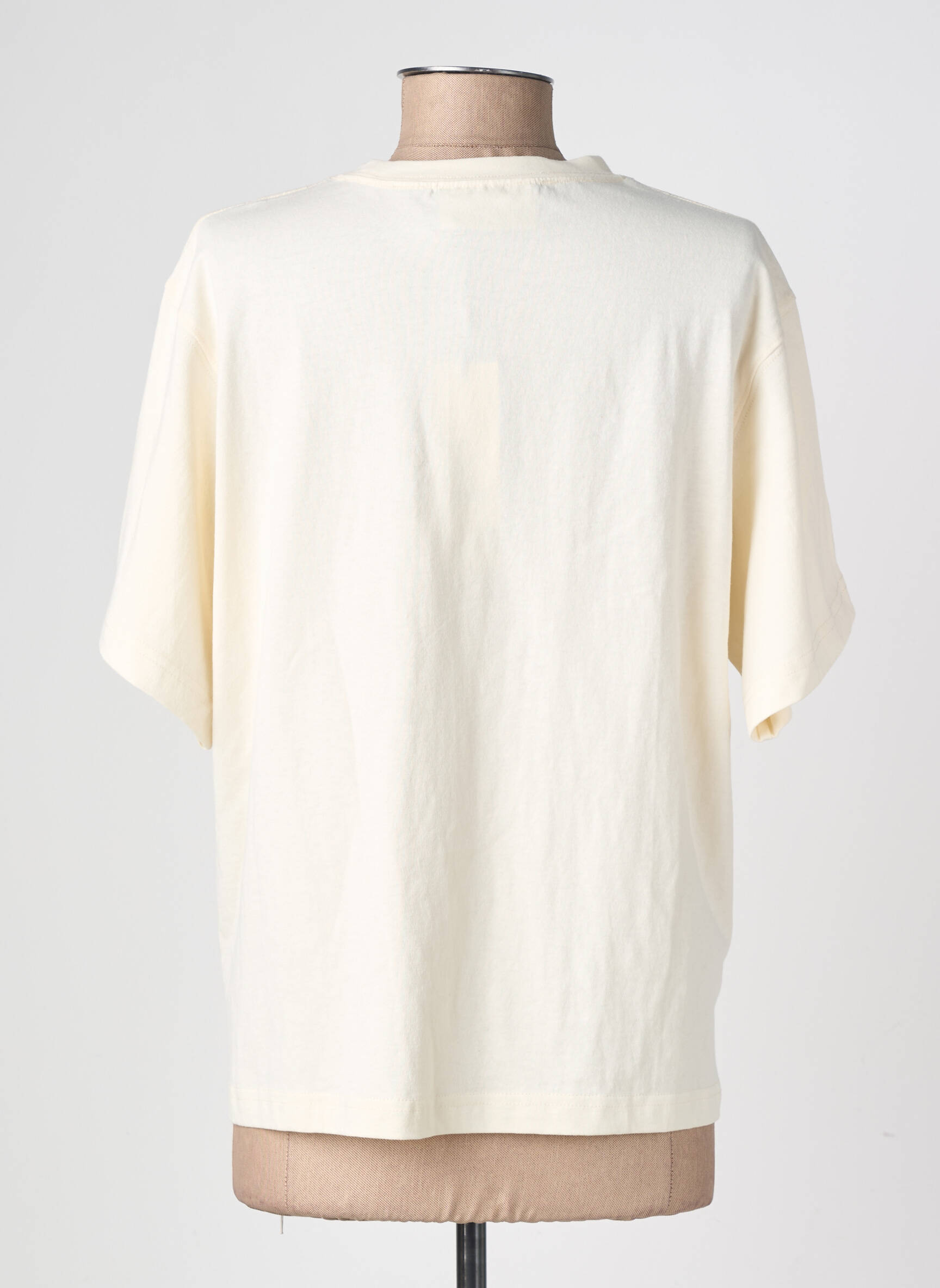 T-shirt coupe droite manches courtes blanc LOVE STORIES femme