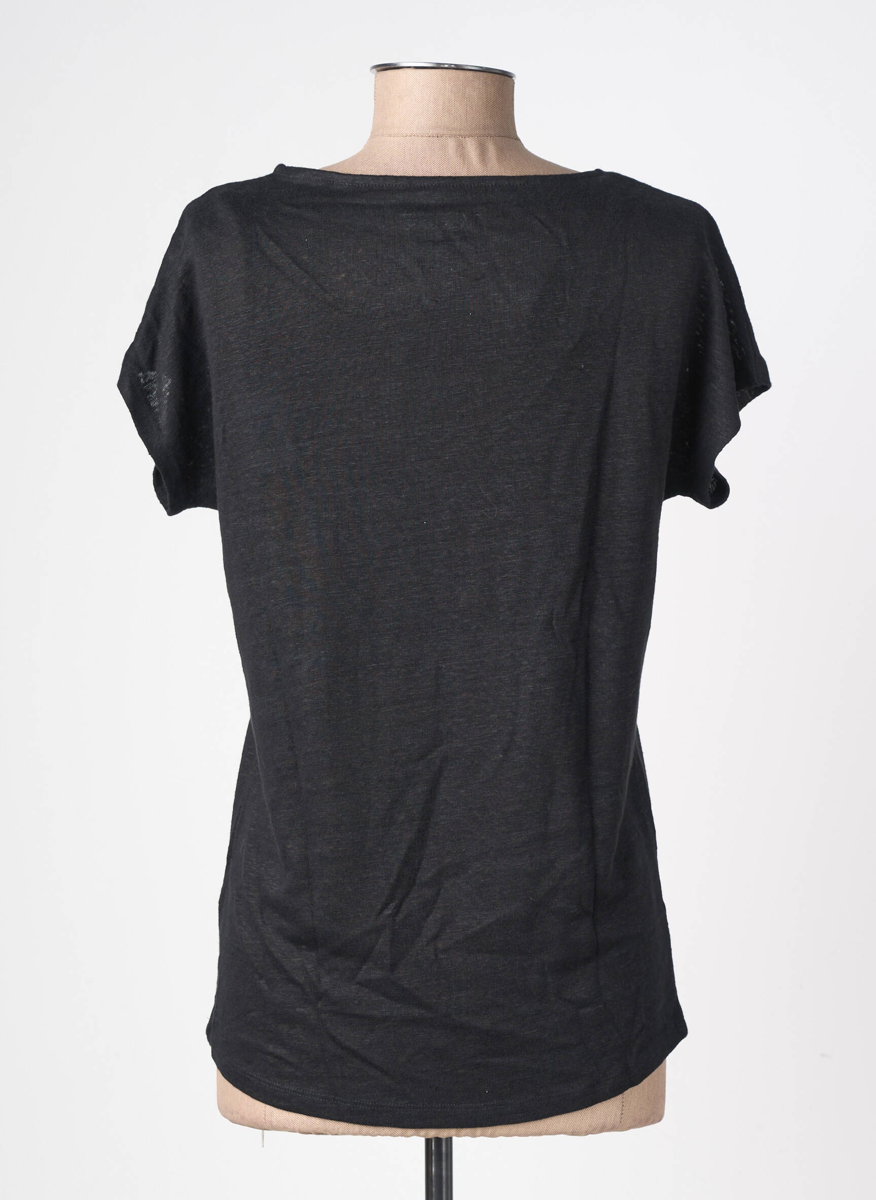 T-shirt coupe droite manches courtes noir NEWTONE femme