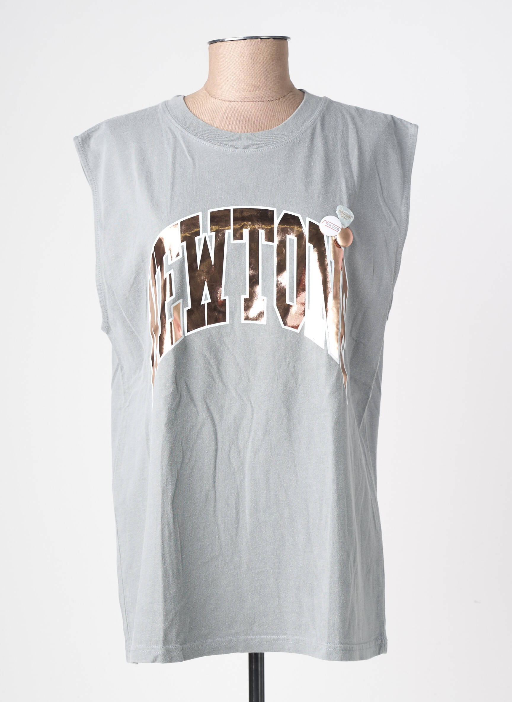 Débardeur coupe droite sans manche gris NEWTONE femme
